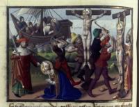 Vincentius Bellovacensis, Speculum Historiale, fol. 55v, Saint Felix de Thibiuca dans le bateau.jpg